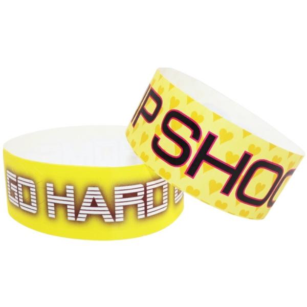 Preço barato impermeável resistente ao suor Tyvek Eventos Pulseiras Eventos Festa VIP Identificação Papel de Admissão Eventos Pulseira