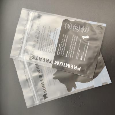 Stand Up Pet Food Packaging Bag Pouch Flat Bottom Rotogravure Printed With Zippers