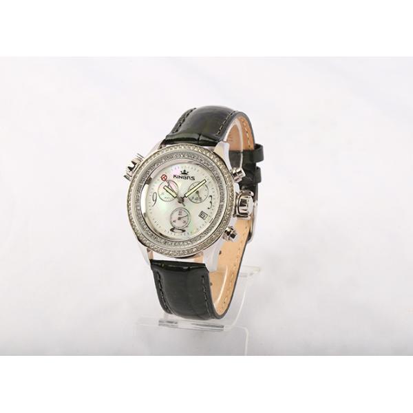 Quartz Diamond Multifunction Wrist Watch For Women Sports Black