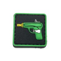 Custom Made Rubber Patches Enhanced Emoji Water Pistol 3D PVC Patch
