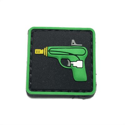 Custom Made Rubber Patches Enhanced Emoji Water Pistol 3D PVC Patch