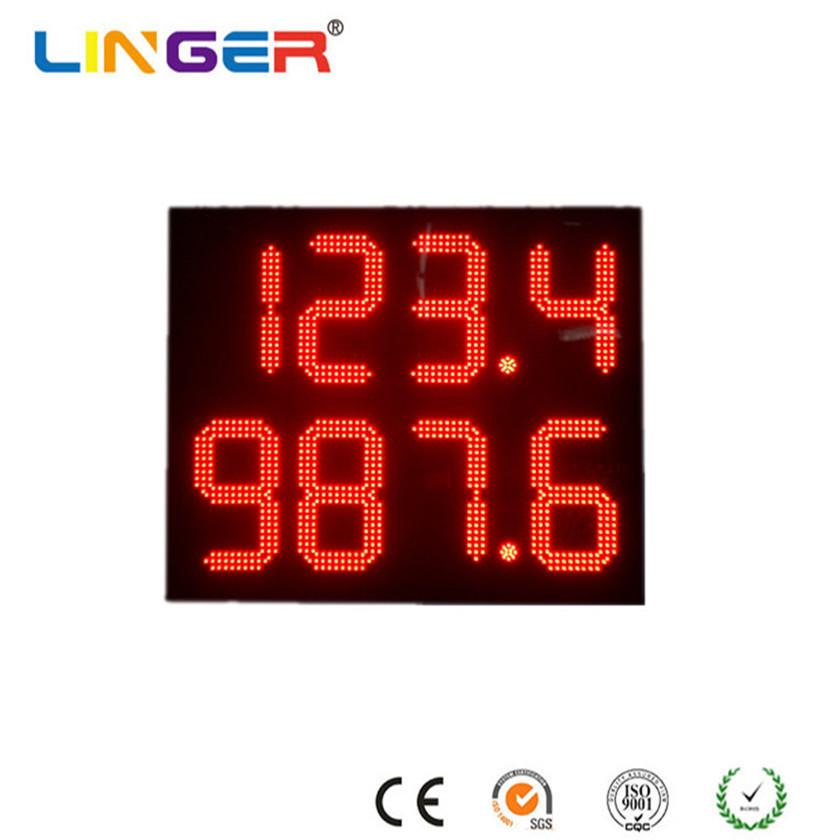 DC12V LED Gas Station Signs Red Digital Gas Price Sign With Meanwell Brand Power Supply