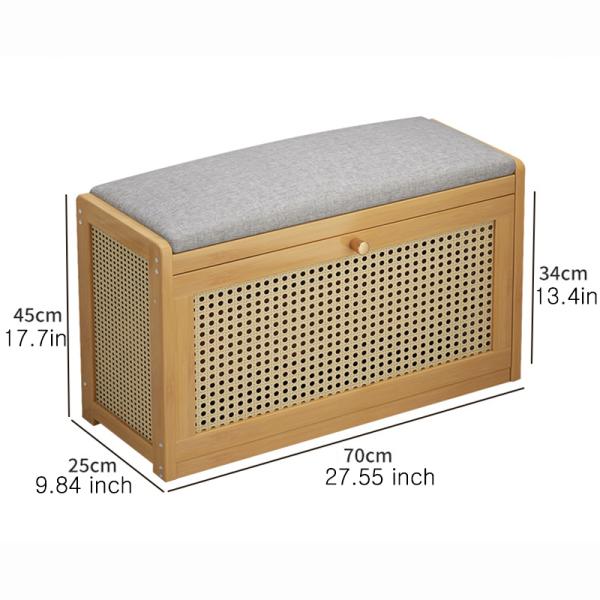 Simple Style Home Furniture Modern Decorative Entrance Area Shoe Storage Organizer with Cushion and Removable Cover