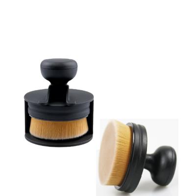 A escova líquida da fundação do preto sem emenda do olhar Crafted pensativamente grande