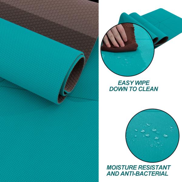 Latex Free TPE Yoga Mat For Women Biodegradable Excellent Slip Resistance