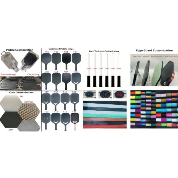 418*190*16mm Carbon Fiber Pickleball Paddle Set 2024 Arc Top Shape with Bag and Balls