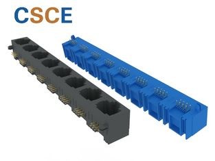 Unshielded 8 Ports RJ45 Modular Jack 8 Pin Connector Jack For Ethernet Switch