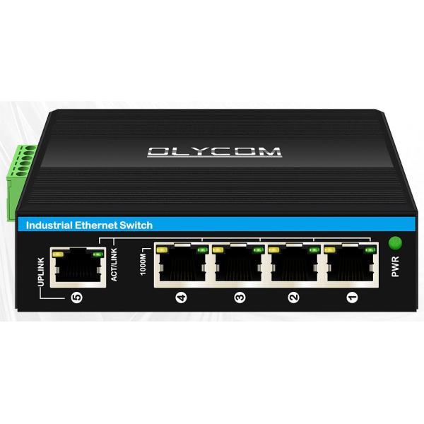 Solar Or Battery Powered PoE Switch 4 Port Gigabit Network Dual 12V/24V/48VDC Input CE