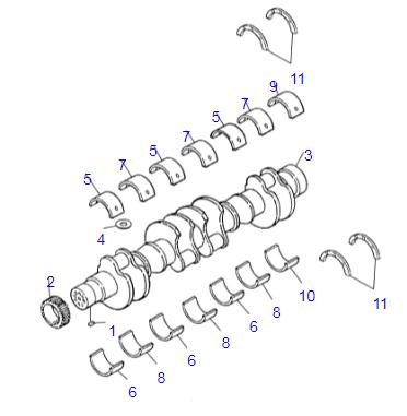 3801260 3801261 Main Metal Assy For CUMMINS NT855 Crankshaft Main Bearing Set
