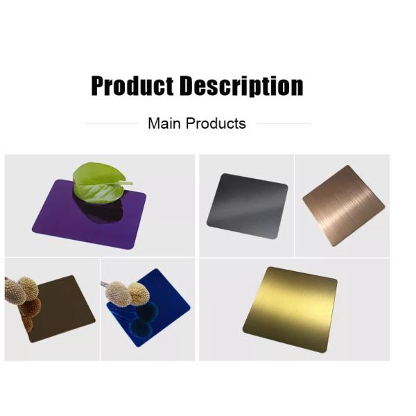 SS Sheet Gold Black 201 Inox 304 Stainless Steel Mirror Sheet For Interior Exterior Decoration