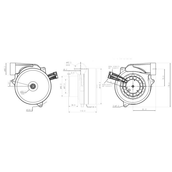 Промышленный 110 мм 48 В вентилятор 12 КПа 15 СФМ для медицинского оборудования
