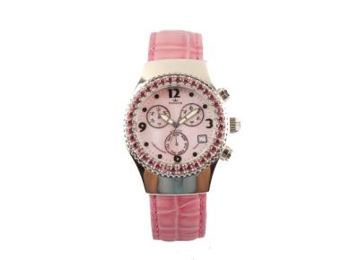 Pink 38.0mm Mop Dial Multi Functional Watches For Ladies OEM Service