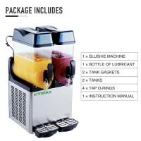 2 de cuvette de Granita de neige fondue de machine de CRNA double R404a cocktail du compresseur