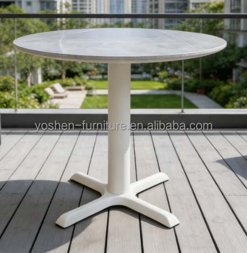 Round Sintered Stone Contemporary Outdoor Dining Tables for Events Parties Hotels Parks & Gyms-Yoshen YS8321