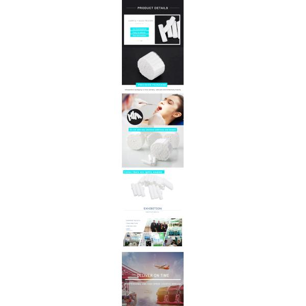 0,8cm*3.8cm 20rolls/bag cotton dental rolls Dental Disposables