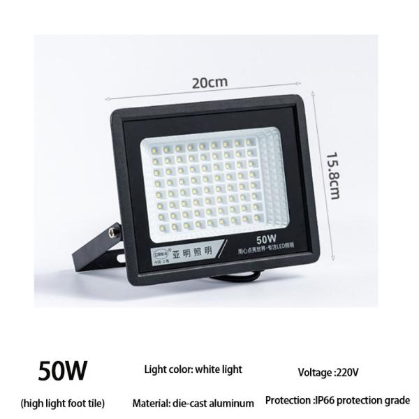 Aluminum Alloy Advertising Floodlight with 120lm Luminous Flux and 180° Beam Angle