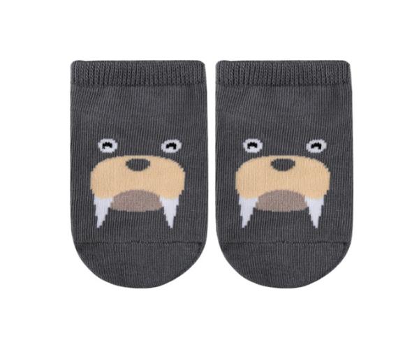 Breathable Basic Newborn Baby Socks Animal Pattern With Organic Cotton Material