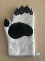 Terry Cloth Oven Mitts With resistente ao calor 5 dedos carrega Paw Decoration