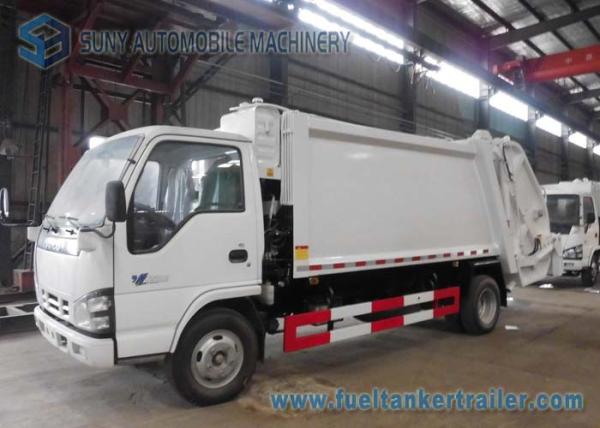 Isuzu 5 Speed Two Axle Garbage Trucks / Vehicle Single Row 130 Hp