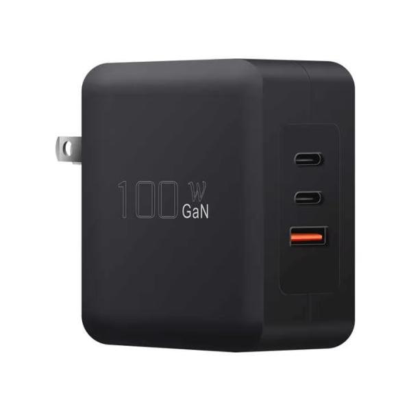 USプラグ100Wウォールチャージャー 倍用USB-C&USB-A高速充電アダプタ ラップトップ,タブレット,電話,旅行用 (100 〜 240V入力)