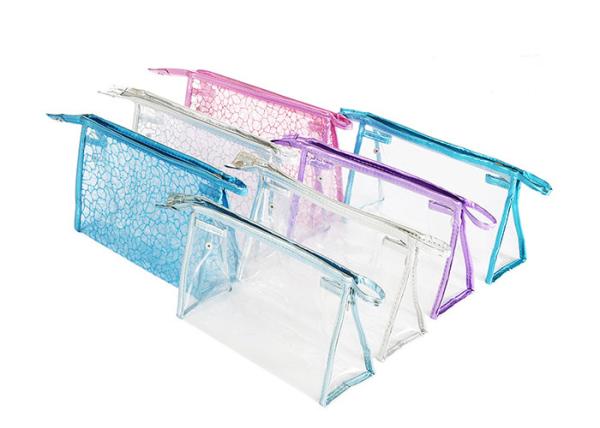 Womens Transparent PVC Bag SGS Certification 22x14x8 CM Size Customized Logo