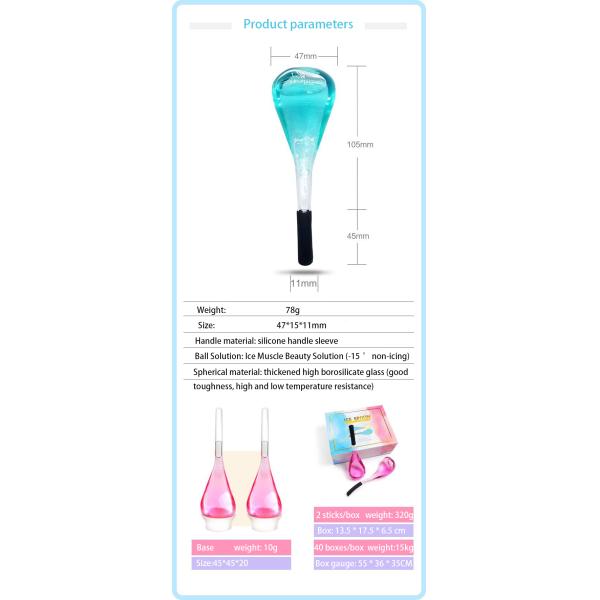 Massage Function Ice Globes Facial Skin Care Tools for Women Beauty Cryo Sticks for Girls Ladies Cooling Spa Globes Cold Roller