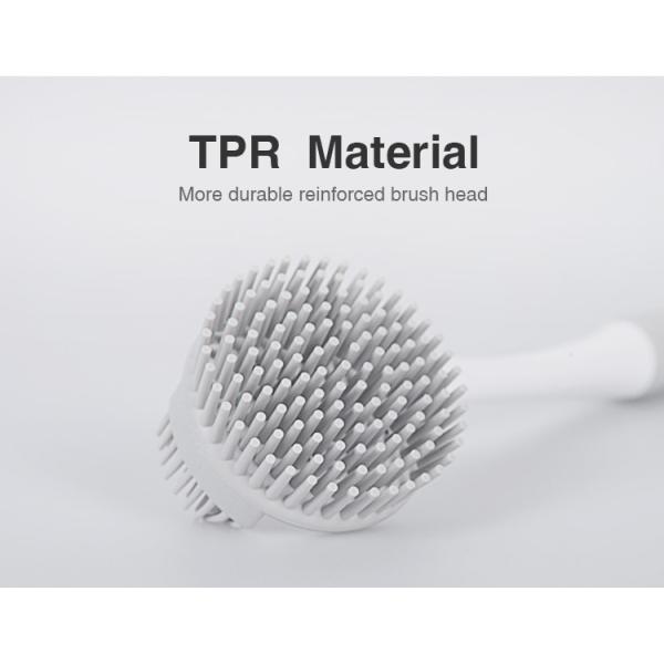 Двойная бортовая щетка чистки кухни, серая щетка чистки с пластиковой головой руки ТПР