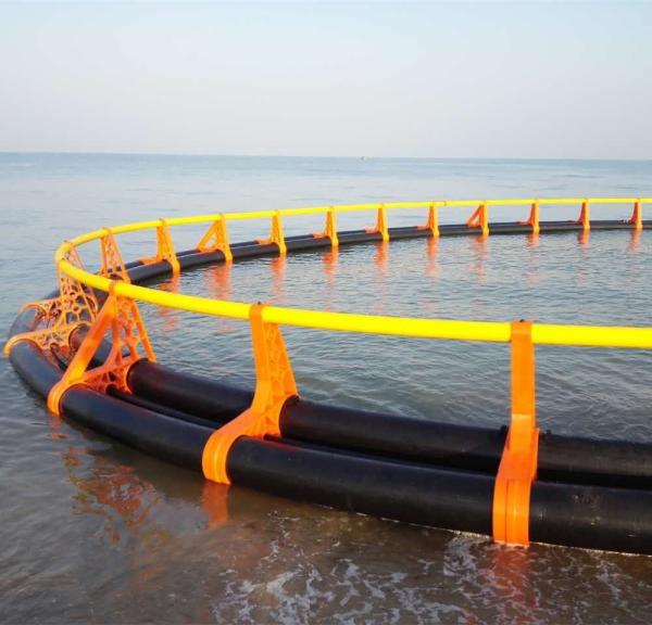 Surprise Black and Yellow HDPE Fish Cages with Floating Pipe 200mm/250mm/315mm/350mm/400mm/450mm/500mm
