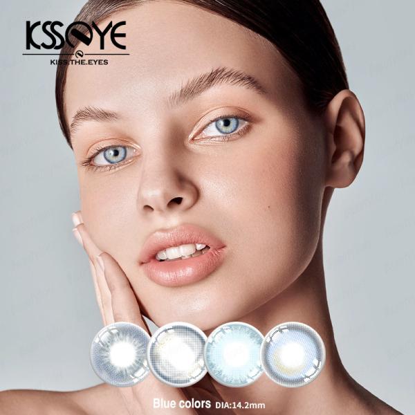 Mermaid Tears Coloured Blue Eye Contact Lenses With Power 0.08mm