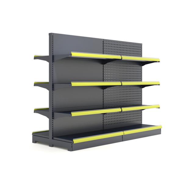 Metal Supermarket Shelf Gondola Display 30-100kg Capacity