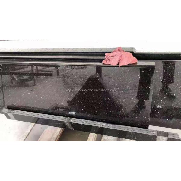 Hotel Kitchen Countertop and Stairs Cut-To-Size Indian Black Star Galaxy Granite Slabs