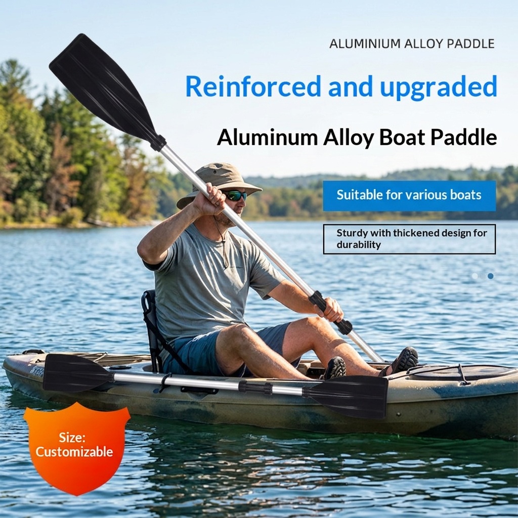 Paddle Wholesale Outdoor Water Sports Aluminum Alloy Rowing Paddle Kayak Inflatable Boat Hand-cranked Thickened Oar Paddleboard