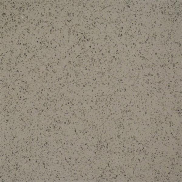Smooth 18MM Taupe Glass Quartz With Bathroom Wall Countertop Table Top