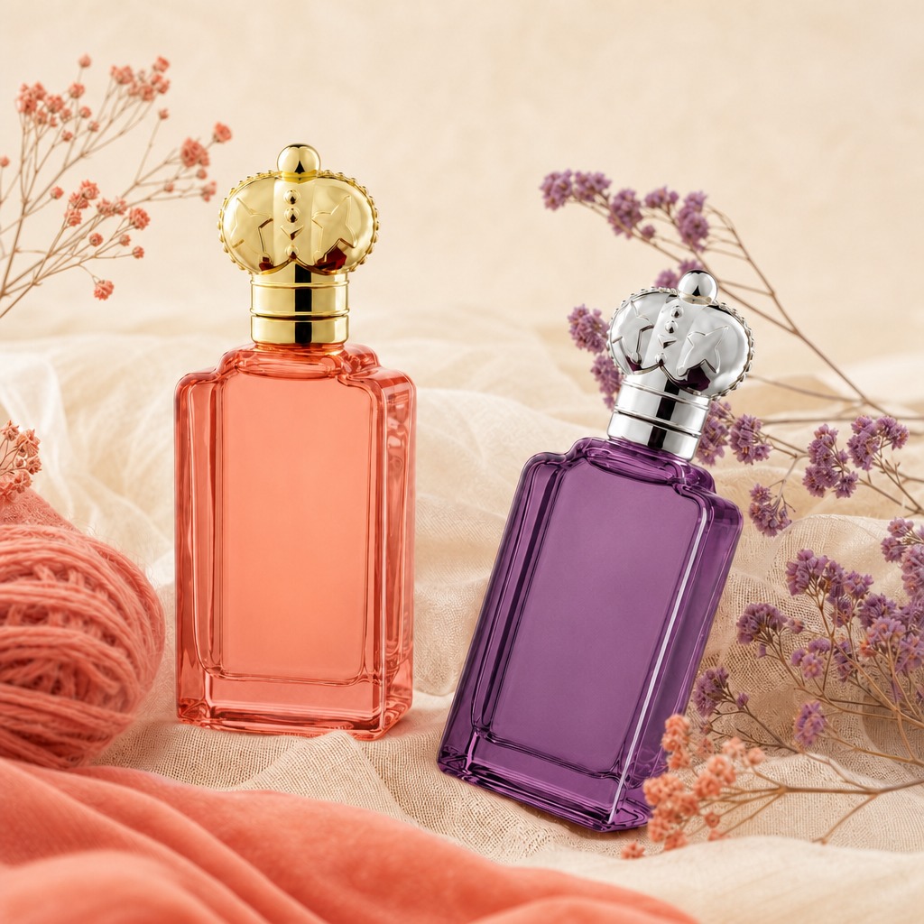 50ml Glass Perfume Bottles Luxury Rectangular Custom Wholesale With Crown Cap