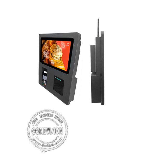 Черное разрешение дюйма 1920x1080P киоска 15,6 термального принтера оплаты заказа цвета