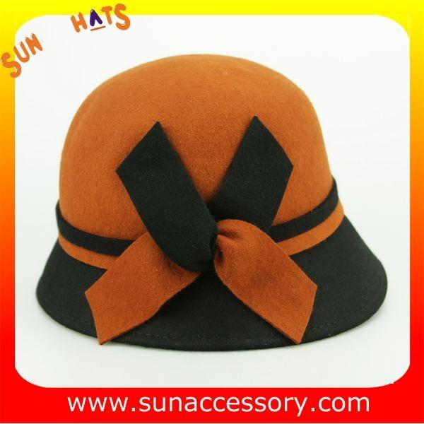 2044 ladies fashion hats wholesale ,100% Australia wool felt cloche hats
