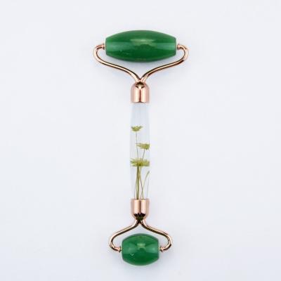 Jade Stone Rollers Infused Flower verde Jade Roller For Face Massage