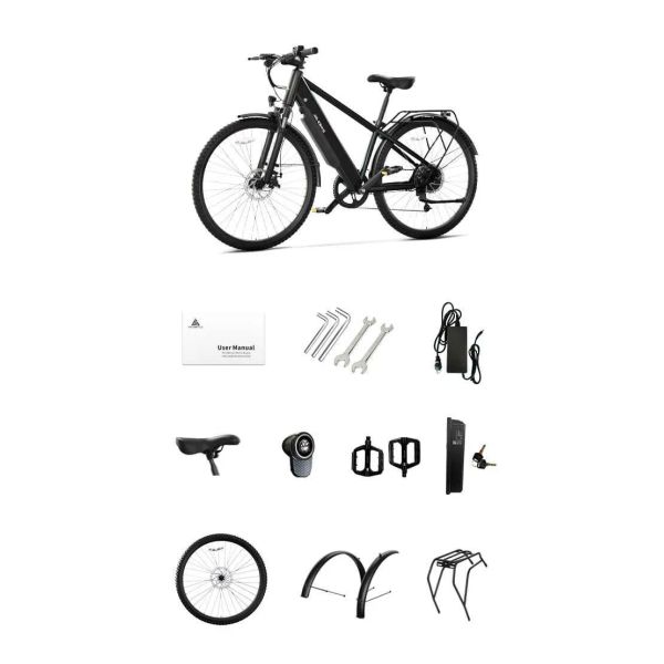 CE UL M614 7 Speed Lightweight 26 Wheel Size Electric City Bike Steel Frame Electric City Bike 31 - 60 km Electric Cycle Ebike
