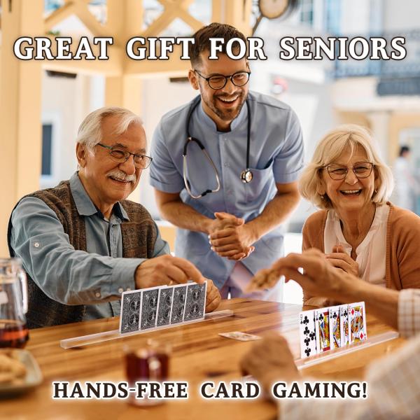 4 Пакет Прозрачный акриловый держатель игровых карт для игр Трампа Игры с картами