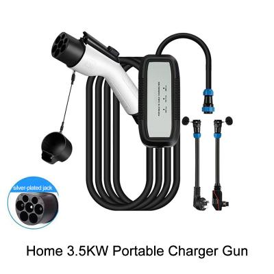 20M Cable Portable Electric Car Charger 60Hz 3.5KW 16 Amp Type 2