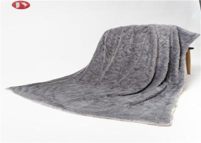 Home Textiles Plush Fur Blanket Knitted Darker Gray Animal Rabbit Fur Blanket Sofa