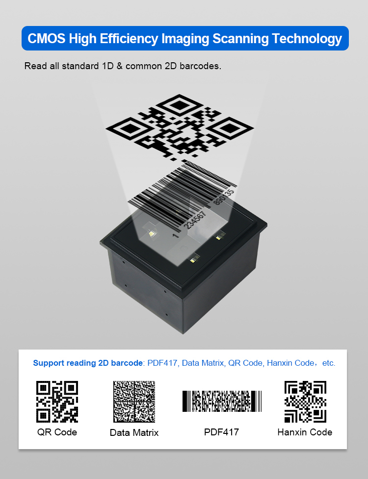 Код NFC 1D 2D QR исправил блок развертки штрихкода блока развертки штрихкода держателя врезанный OEM