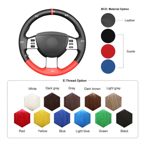 Red Non Slip Steering Wheel Cover for Nissan Altima Maxima Murano Z50 Quest 2001-2006