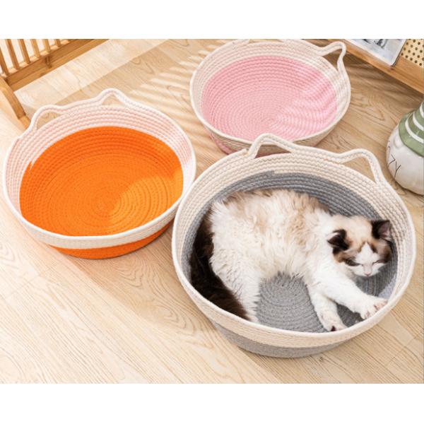 Гамак кота кровати корзины кота Macrame отбрасывая с двойной ручкой