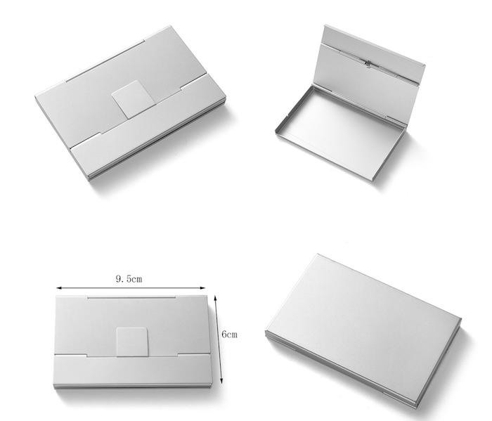 Серебряный анодируя владелец карточки кредита 95*60mm алюминиевый Rfid для 4~8cards
