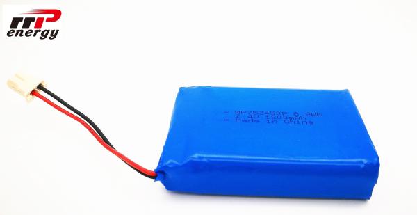bloco da bateria de Lipo do poder superior de 753450P 8.8W 7.4V 1200mAh para a bomba de peito elétrica com UL, CB, certificaiton do KC