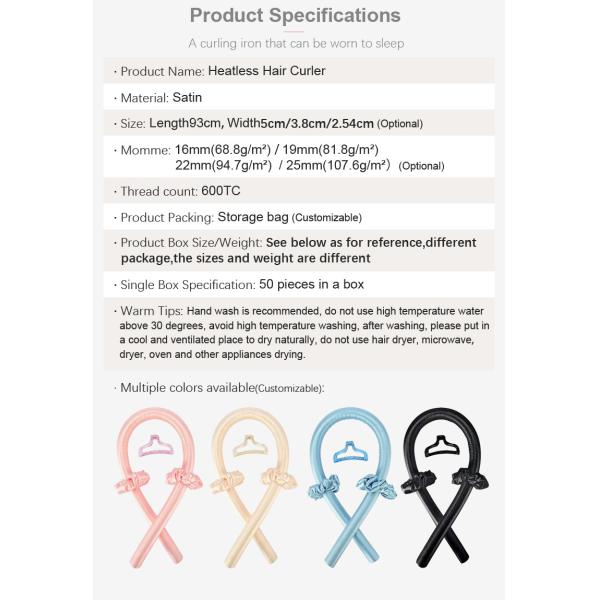 Материал 100% шелка шелковицы ленты Heatless волос шелка завивая гибкий