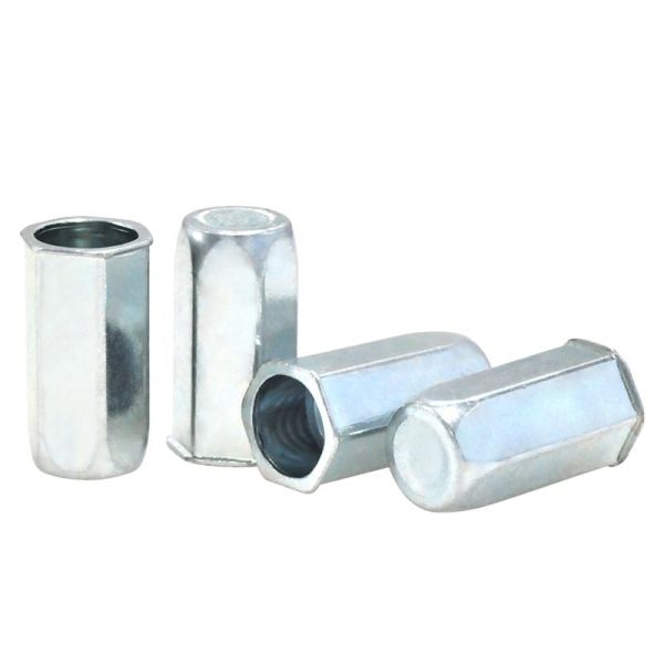 Full Hex Closed End Blind Rivet Nut Zinc Plated Carbon Steel Small Recessed Design