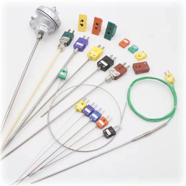 Hollow Dual K Type Thermocouple Cable PT100 Female Connector Ceramic Duplex Plug