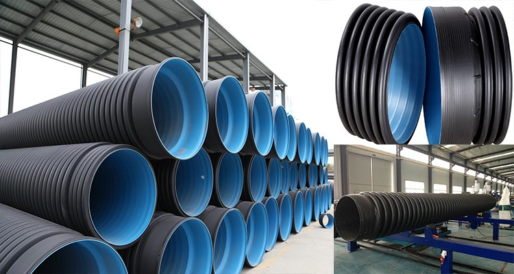 СН8 Погребальная канализационная труба Двухстенная полиэтиленовая HDPE канализационная труба